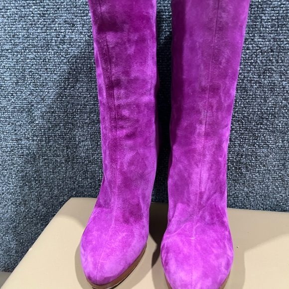 Sergio rossi velvet purple boots size 37 - Picture 16 of 16